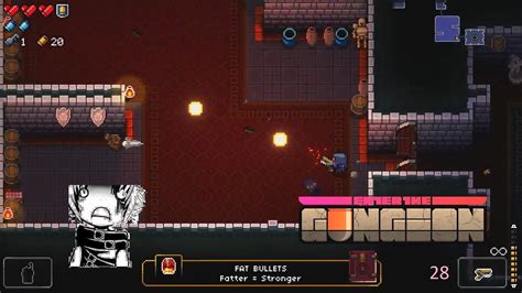 Removed: - If the player has Shock Rifle, shot. . Fat bullets gungeon